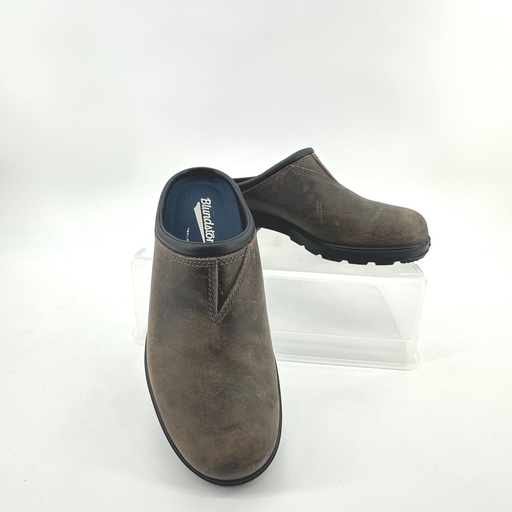 Blundstone Leather Clogs Mens 9 Brown Slip On Mules Shoes Utility Gorpcore